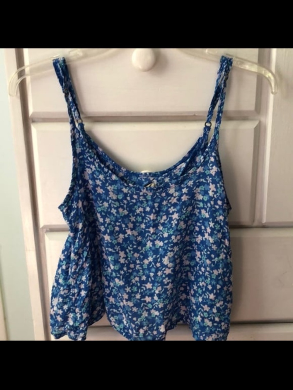 Hollister Blue Floral Spaghetti-Strap Camisole